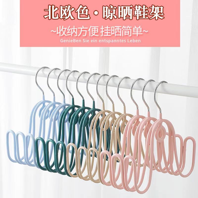 注塑防风晾鞋架家用户外晒鞋子挂钩室外阳台挂鞋晾晒衣架双钩晒鞋
