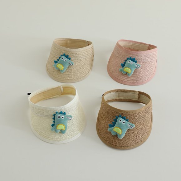 Sombrero solar para niños sombrero de paja de verano bebé gorra de paja de dibujos animados encantador sombrero de sol bebé transpirable de verano