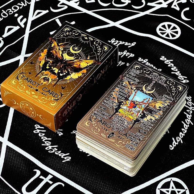 Tarot韦斯特经典高颜值78张塔桌罗新款原创学习塔牌黑色蝴蝶卡牌|undefined