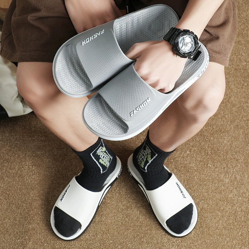 Мужские домашние летние тапочки, новые комнатные тапочки для ванной, модные плоские тапочки, прямые поставки с фабрики