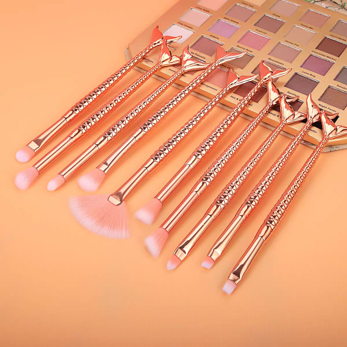 Mermaid Gradient Eye Makeup Brush Set 3D Mermaid Makeup Brush Powder Eye Shadow Brush Spot Wholesale