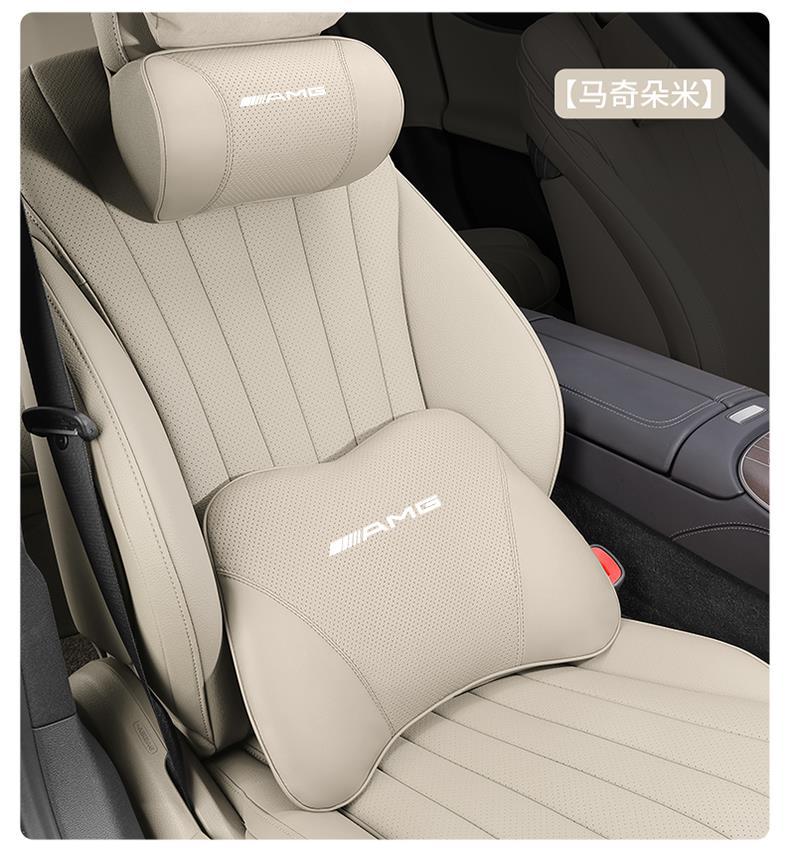 Specialized Mercedes Amg Headrest Neck Pillow Gla200 Bucket Seat Cushion Gt50 Glc43 Sport A4 C63 G-Class Lumbar Support