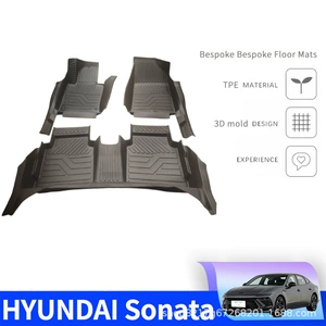 Hyundai Sonata 10-26 modelləri üçün TPE avtomobil döşəmə paspasları, qapı kandarları daxil