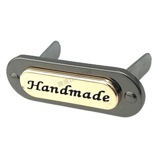 Zinc alloy die-casting handmade two-color sign DIY hand-made bag front decorative Mark Buckle manufacturers supply
