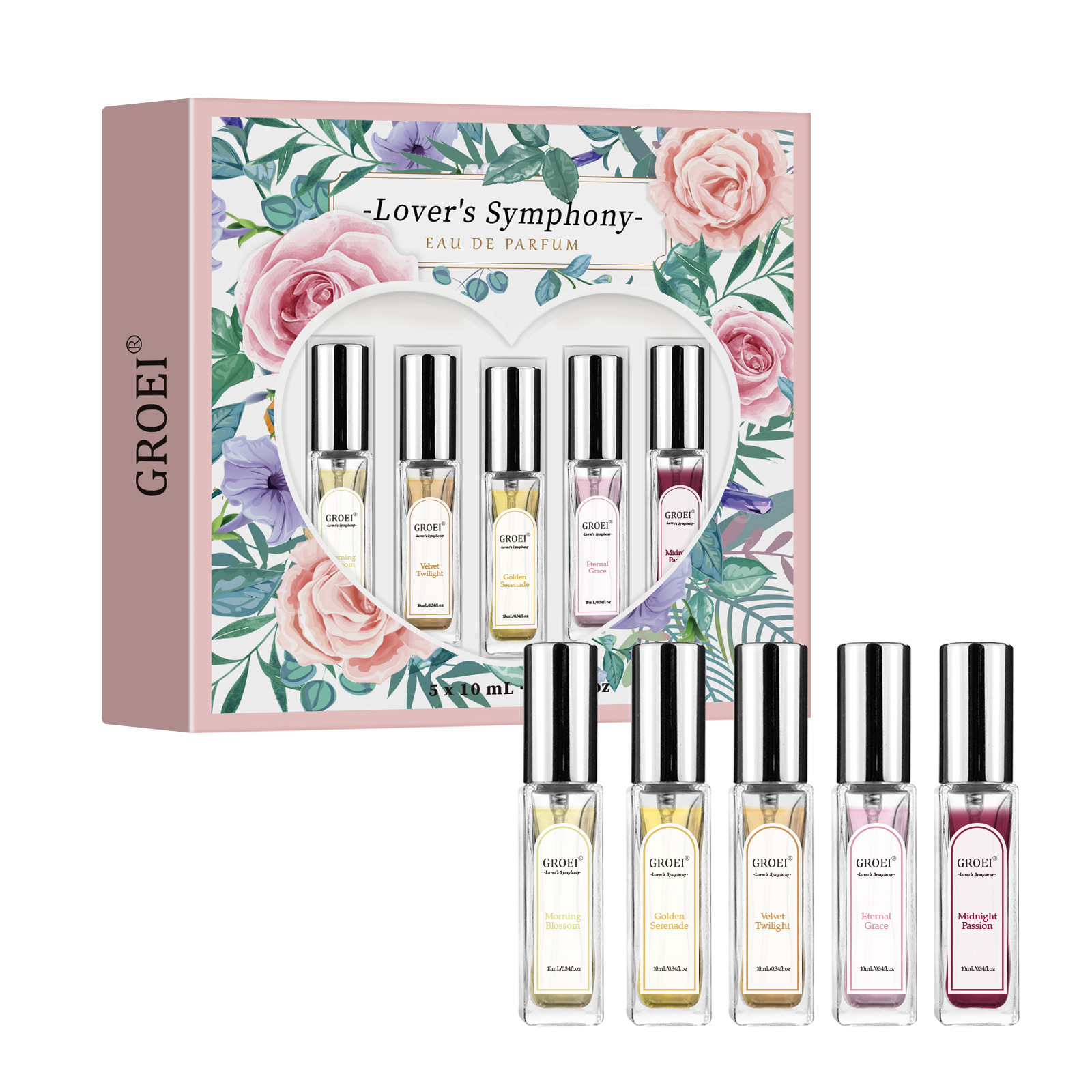 Cross-Border Unbranded Perfume Gift Box, Natural and Fresh Fragrance, Niche Perfume Lover Series Perfume Set