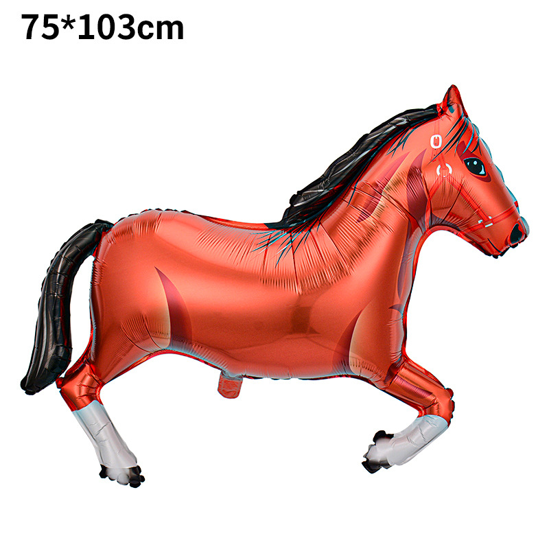 Globos de aluminio con motivos de caballos para decoraciones temáticas de vaqueros y del oeste, carreras de caballos y decoraciones para fiestas. image 8