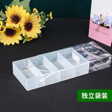 IZ4A透明塑料分格盒带隔板分类盒子抽屉分类盒桌面零件耗材文具整