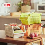 KM.厨房蔬菜收纳筐菜篮可叠加收纳篮水果菜篮子置物架装放果蔬框