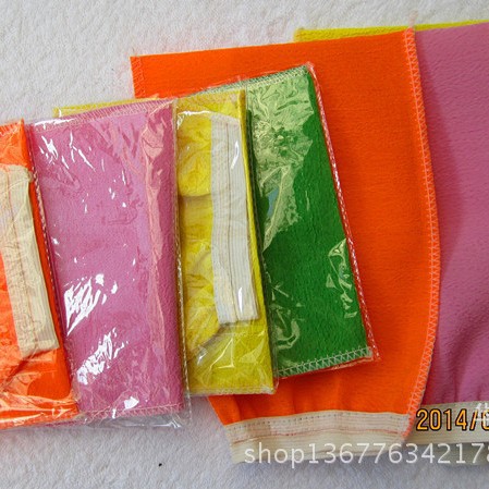 Fuertes toallas de baño de doble cara de una sola capa guantes de baño de alta calidad guantes de baño de arena fina para el hogar guantes de viaje toallas de baño