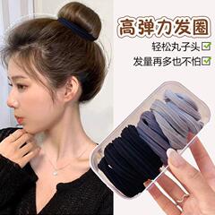 高弾力耐久性のあるお団子の髪輪の女性の頭の皮の筋を締めません。