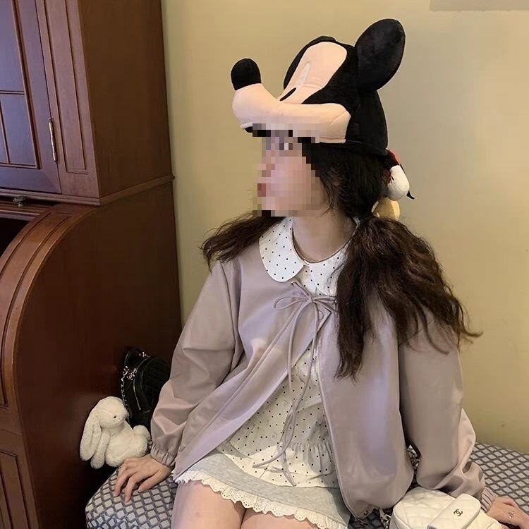 修身设计娃娃领衬衫显瘦新款上衣花边波点衬衣女软妹甜美日系春秋|undefined