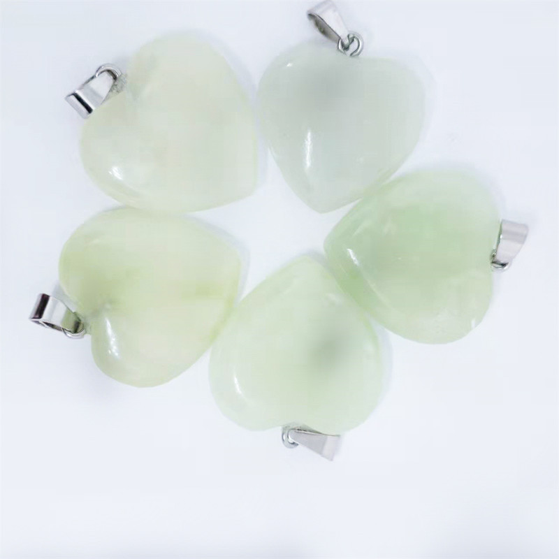 Cruz-frontera piedra natural amor colgante 20mm cristal Ágata en forma de corazón colgante melocotón corazón COLLAR COLGANTE accesorios de la joyería