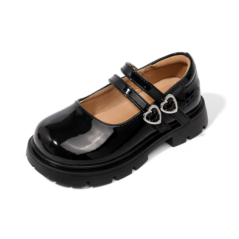 Детская обувь, кожаные туфли для выступлений для девочек, новые весенние туфли принцессы для девочек, детские черные лоферы в британском стиле