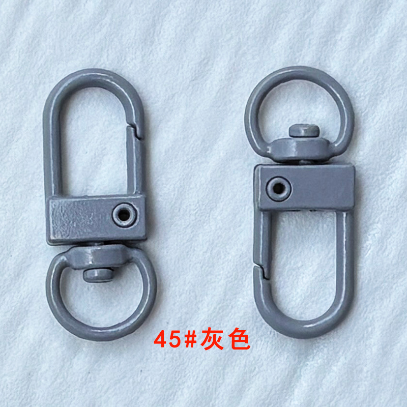 烤漆三分小门扣彩色钥匙扣饰品配件U形弹簧扣挂扣现货糖果色8字扣|undefined