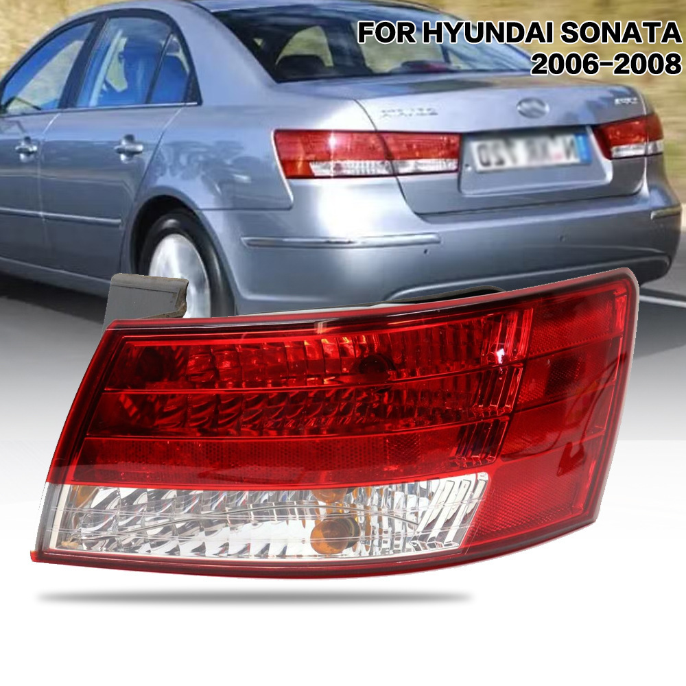 Aplicable 2006 - 2008 Hyundai Sonata Cable 8 - Cable 9 Asamblea de luces traseras Lámpara de freno Lámpara de marcha atrás Luz trasera