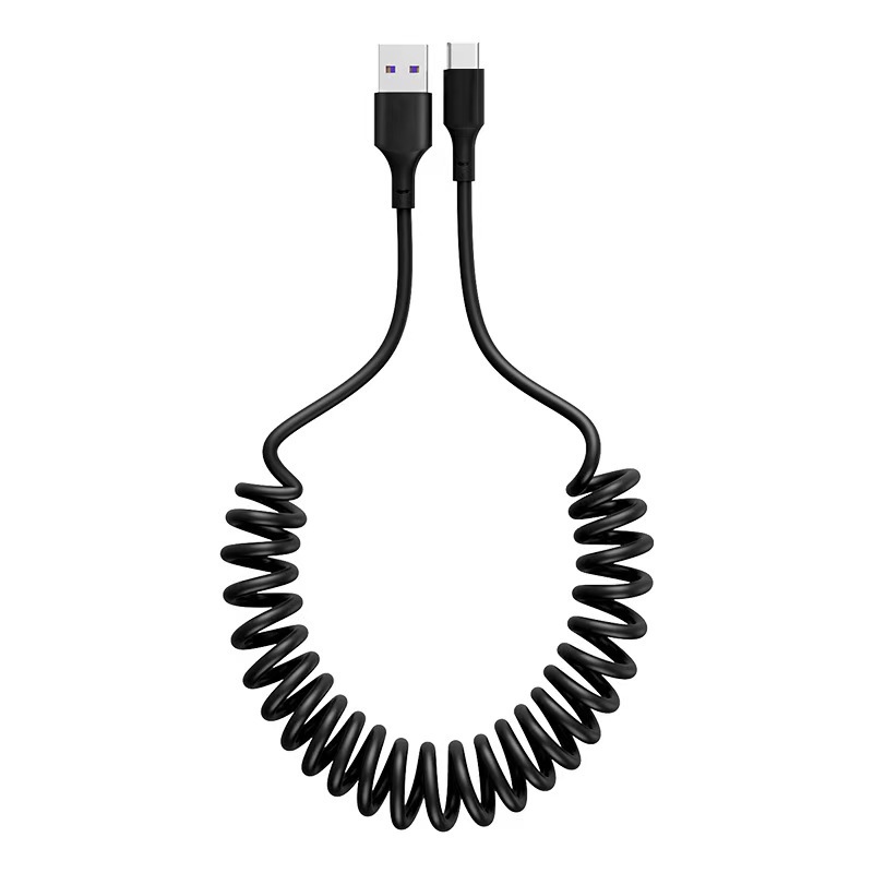 Resorte de punto transfronterizo, totalmente compatible con cable de carga de línea de carga rápida 5A, adecuado para teléfono móvil de tipo Apple Android 120W