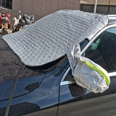 Sun shade shield front windshield cover - 183110cm-no-iron-absorption-plus-mirror-cover-plus-hook