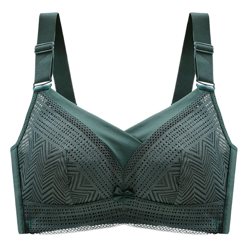 Ropa interior de mujer para el pecho grande delgado y pequeño sin anillo de acero colección de mama anti-flacidez taza completa más sujetador de tamaño para las mujeres C