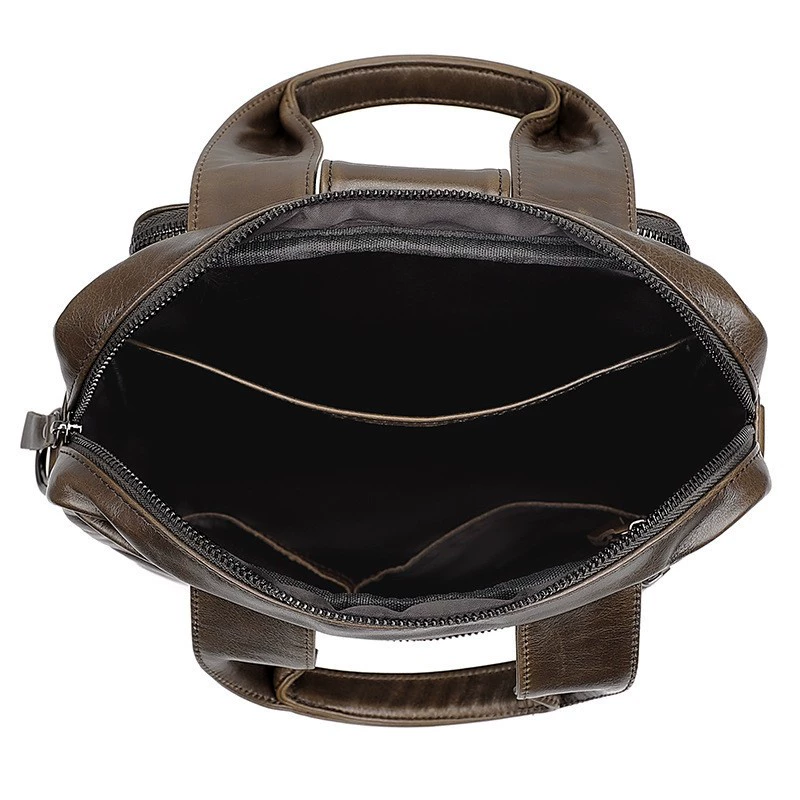 Laptop, leather one-shoulder bag, business version, genuine leather