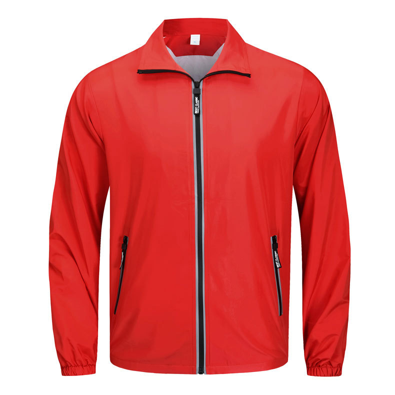 Chaqueta de trabajo con cremallera reflectante, uniforme de empleado de cadena de tiendas con logotipo bordado personalizado, ropa de trabajo de otoño e invierno, fabricación personalizada