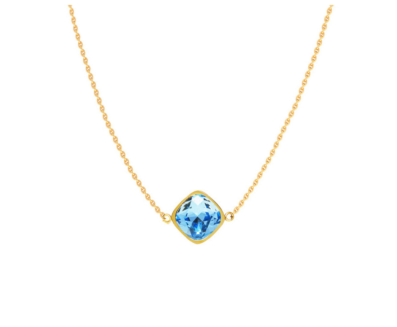 9g Weight Artificial Crystal Pendant Material Pendant Necklace Classification Titanium Steel Chain Material cable chain Chain Type 1 Piece Quantity Holiday, Daily Occasion Artificial Crystal, Titanium Steel Material Geometric Pattern All Seasons Season Unisex Gender Lady Style Lady Geometric Artificial Crystal Titanium Steel Cable Chain Pendant Necklaces Wholesale 6