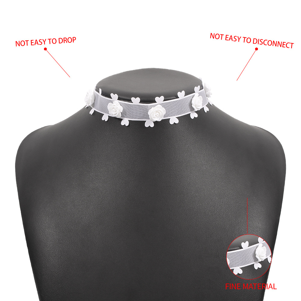 crossborder simple singlelayer creative necklace sand material resin elegant necklacepicture5