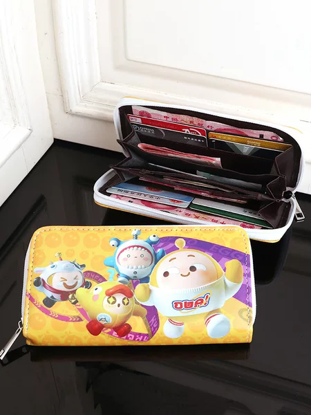 Game egg doll Party cartoon cute multi-card large capacity multi-compartment boy girl long coin purse
