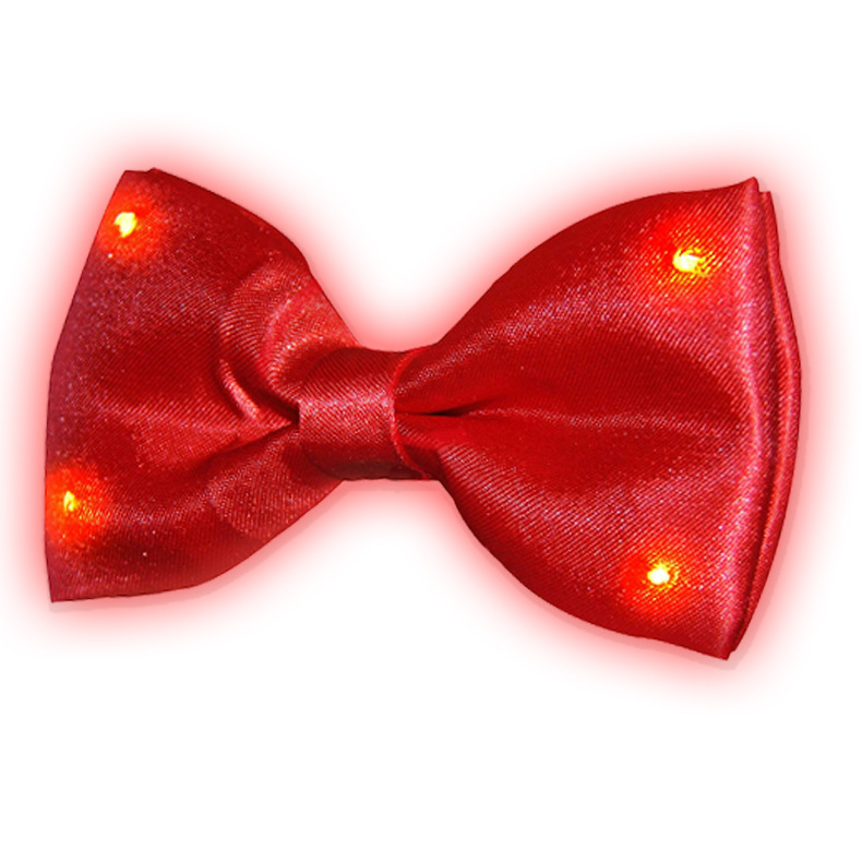 Explosiones transfronterizas arco luminoso corbata noche de baile de negocios hombre arco luminoso LED corbata única mujer