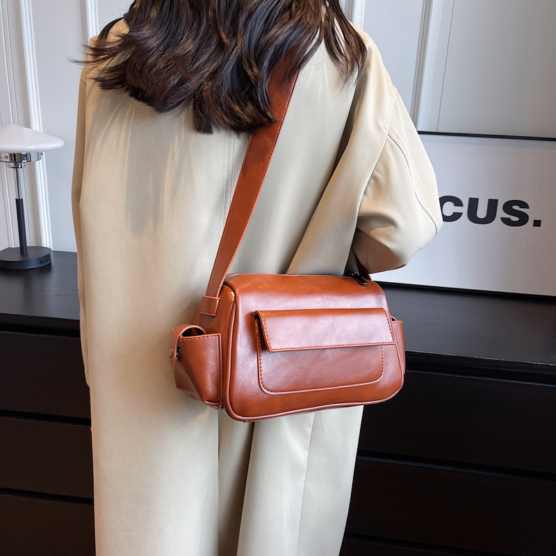 Borsa a tracolla versatile per donna 2023 autunno e inverno nuova borsa a tracolla retrò moda trendy texture di nicchia piccola borsa quadrata_voghion.com