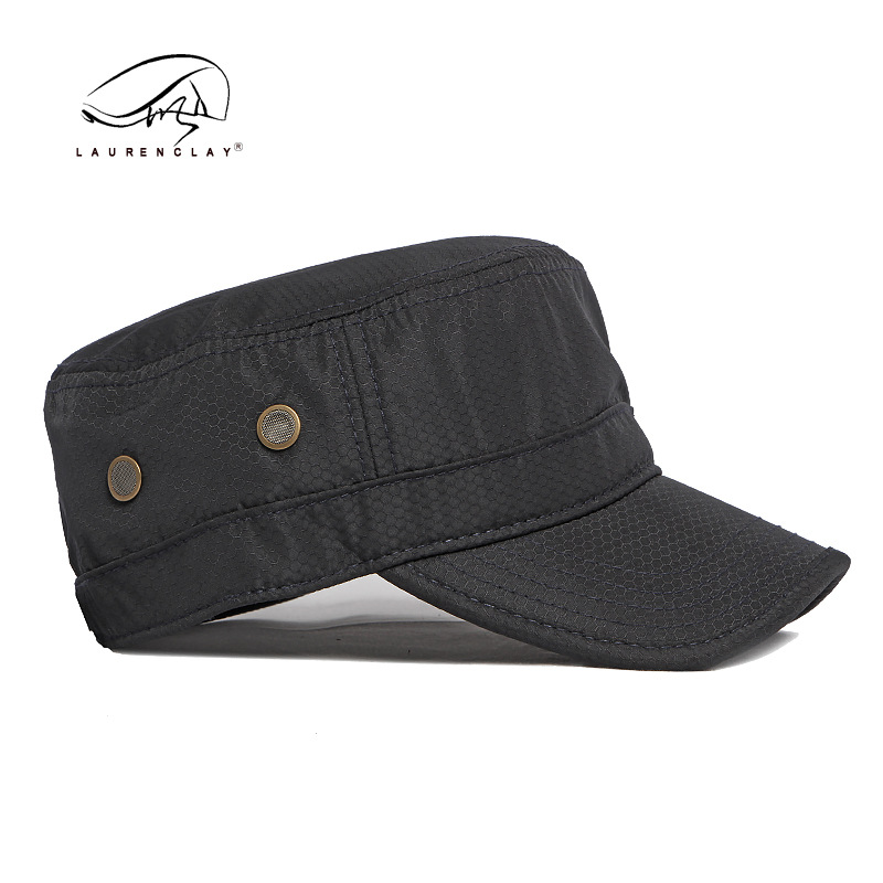 Sombrero militar de los hombres del estilo coreano primavera/verano otoño nuevo sombrero de copa plana casual retro tapa enarbolada al aire libre protección solar sombrero marea