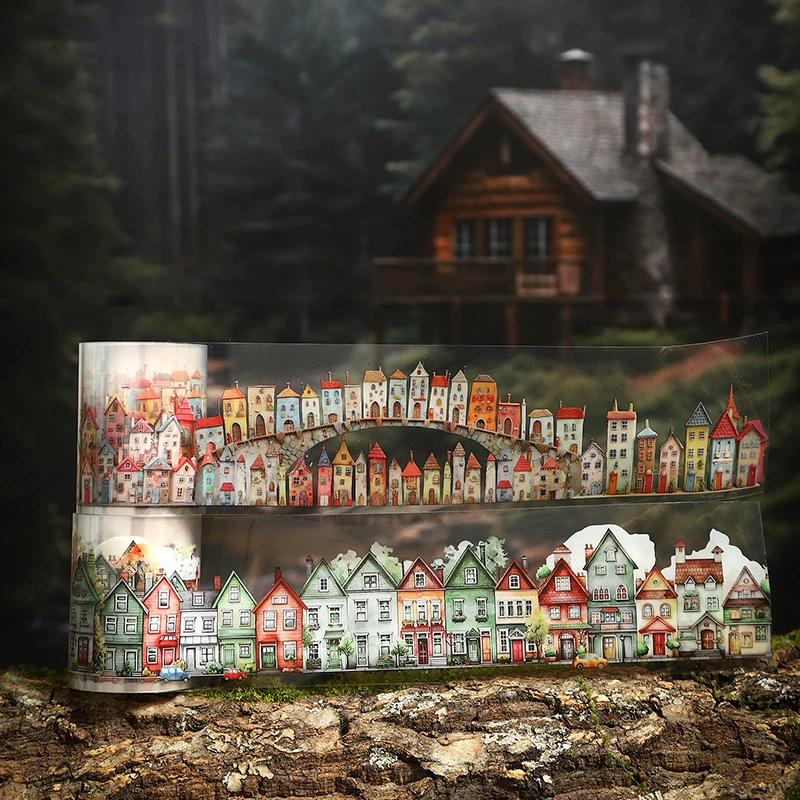 Лента для ландшафтного дизайна Beautiful Day House, необычная серия домов, материал для журнала, декоративная наклейка-петля «сделай сам».