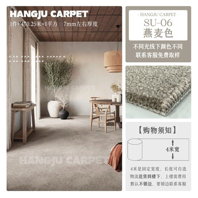 Studio, Full Coverage Nylon, Flame-Retardant, Car Carpet - plain-06-oatmeal-color