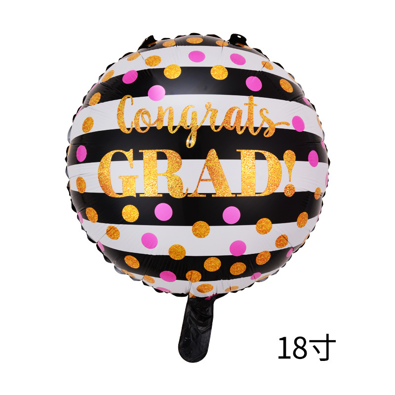 Fiesta de graduación transfronteriza decoración de globos temporada de graduación diseño sombrero de doctorado película de aluminio de dibujos animados globo celebración de graduación traje image 41