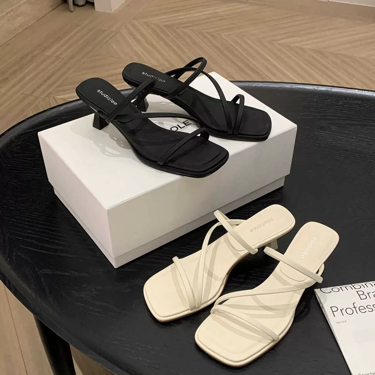 现货秒发！葡萄妈同款鞋法式方头细带仙女风方头显瘦高跟凉拖鞋女