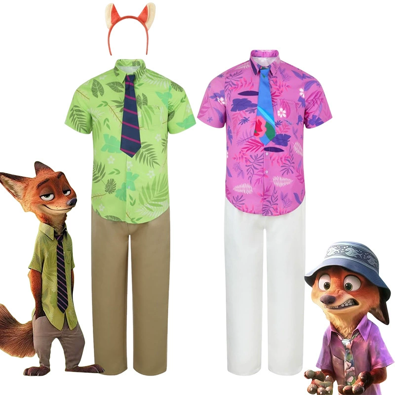 Костюм Ника Фокса, косплейный безумный наряд Zootopia для выступлений, хэллоуин, взрослый, унисекс