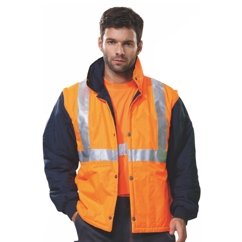 安大叔 B008冲锋衣 三合一高警示多功能暖绒防寒保暖反光工作服