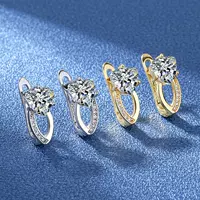 Серьги для внешней торговли классические простые Позолоченные циркониевые серьги исходные аксессуары циркониевые серьги женские в наличии оптом