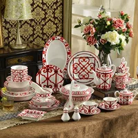 Classic tableware, ceramic set, European style, Birthday gift