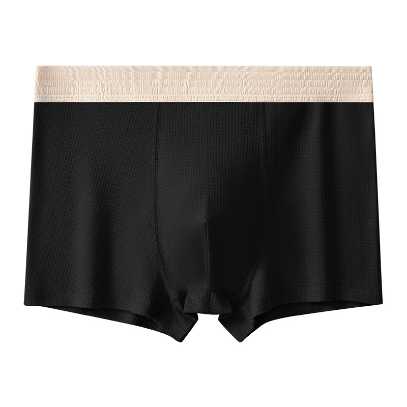 New2024 high-end Men's pure cotton underwear minimalist men's four corner pants with breathable and loose fitting _voghion.com