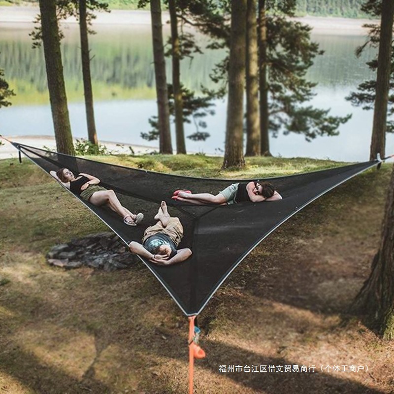 야외 공중 삼각형 해먹, 전복 방지, 다인용, 더블 파크 캠핑 장비, 초경량 서스펜션 트리 텐트, 야외