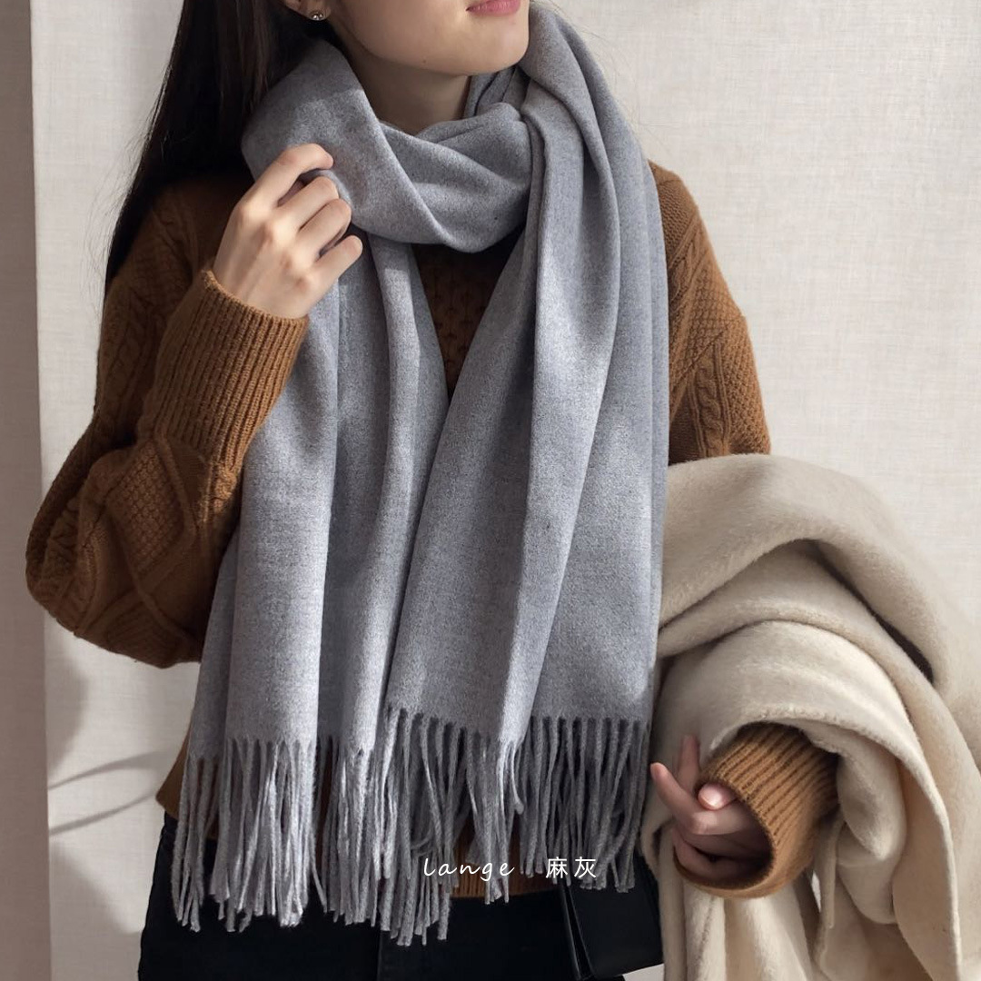 Bufanda gruesa unisex otoño-invierno de cachemira estilo japonés coreano