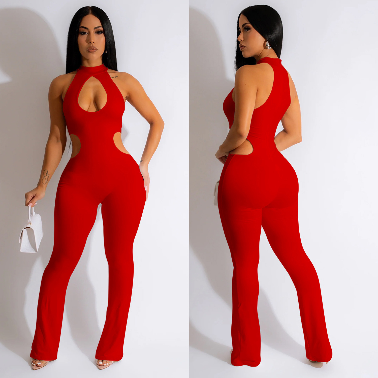C6580 Aliexpress transfronterizo Amazon Europa y América de moda de mujer color sólido sexy colgar pantalones vacíos pantalonés