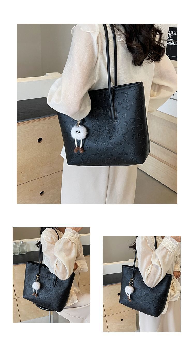 Modische Tote Bag für Mütter, Schülerinnen und Studentinnen mit großem Fassungsvermögen, vielseitige Schultertasche zum Umhängen, elegante Handtasche für Unterricht und Pendeln