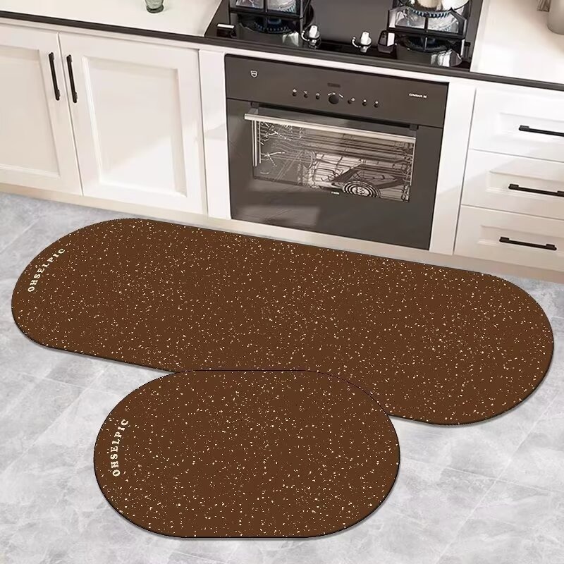 Transfronterizo simple alfombra de barro de diatomeas alfombra de cocina alfombra antideslizante doméstica de absorción de agua dos conjuntos de piezas se pueden cortar alfombra de la puerta image 10
