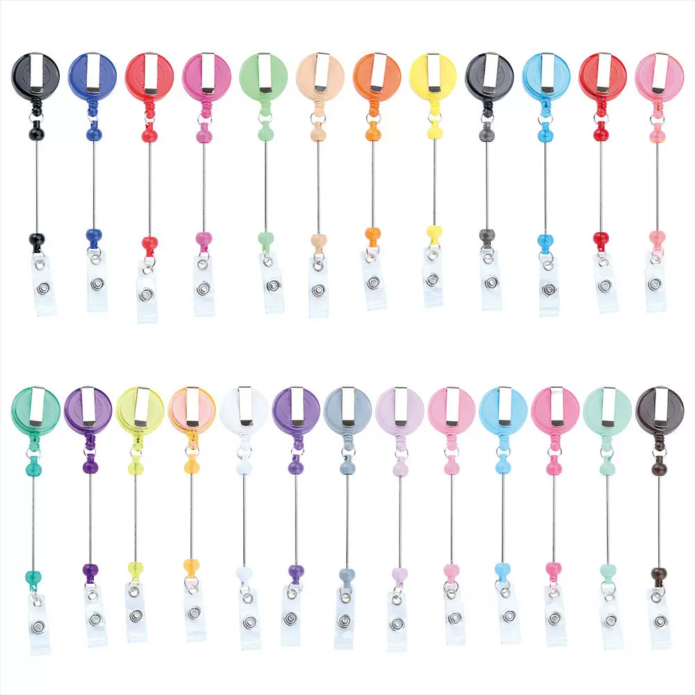 diy串珠易拉扣护士胸牌证件扣钥匙串易拉得拉线扣跨境卡套伸缩扣