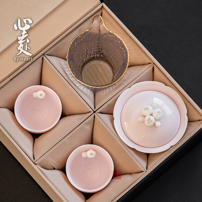 Japanese Cover bowl tea set suit household ceramics teacup They Make tea Kungfu Online Gift box packaging