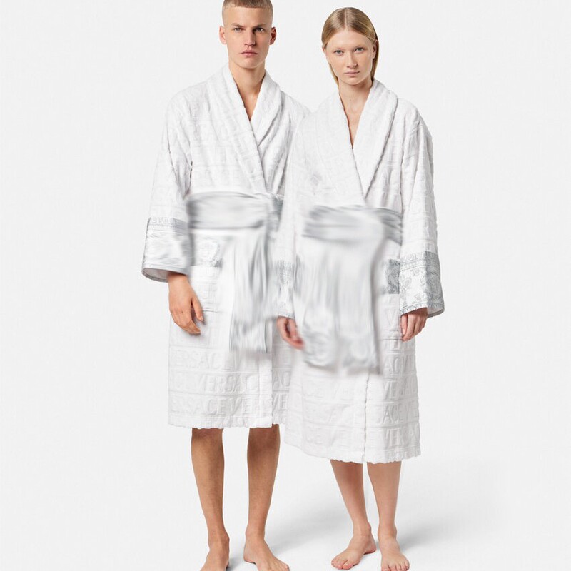 Cross-Border Pure Cotton Bathrobe, Absorbent Towel Material, Couple's Bathrobe for Men and Women, Fanjia White, Silver, Black, and Silver Color Options Cross-Border Pure Cotton Bathrobe, Absorbent Towel Material, Couple's Bathrobe for Men and Women, Fanjia White, Silver, Black, and Silver Color Options