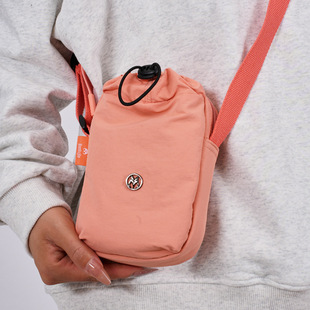 Lulu New Small Satchel Cross-border Korean Style Drawstring Simple Fashion All-match Shoulder Crossbody Bag Mobile Phone Bag Coin Purse