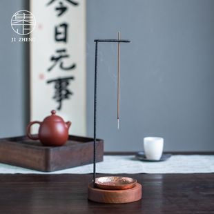 Creative Solid Wood Iron Wire Incense Socket Home Indoor Incense Device Study Zen Incense Way Ornaments Incense Burners Wire Incense Plug