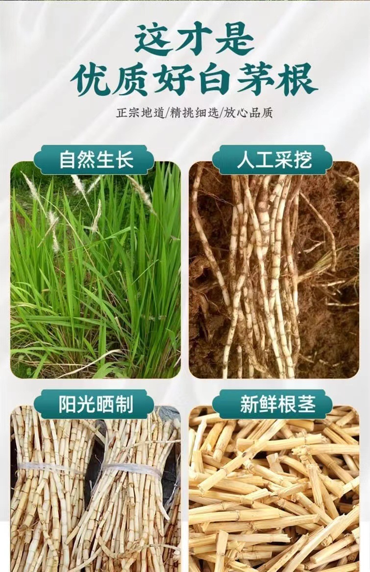 Wild Cogon Grass Root Bai Mao Gen 500g Dried Imperata cylindrica Rhizome Herbal Tea and Decoction Herb key features